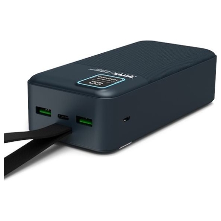 Port Connect External USB-C battery integrated lamp | 30000 mAh | Blue