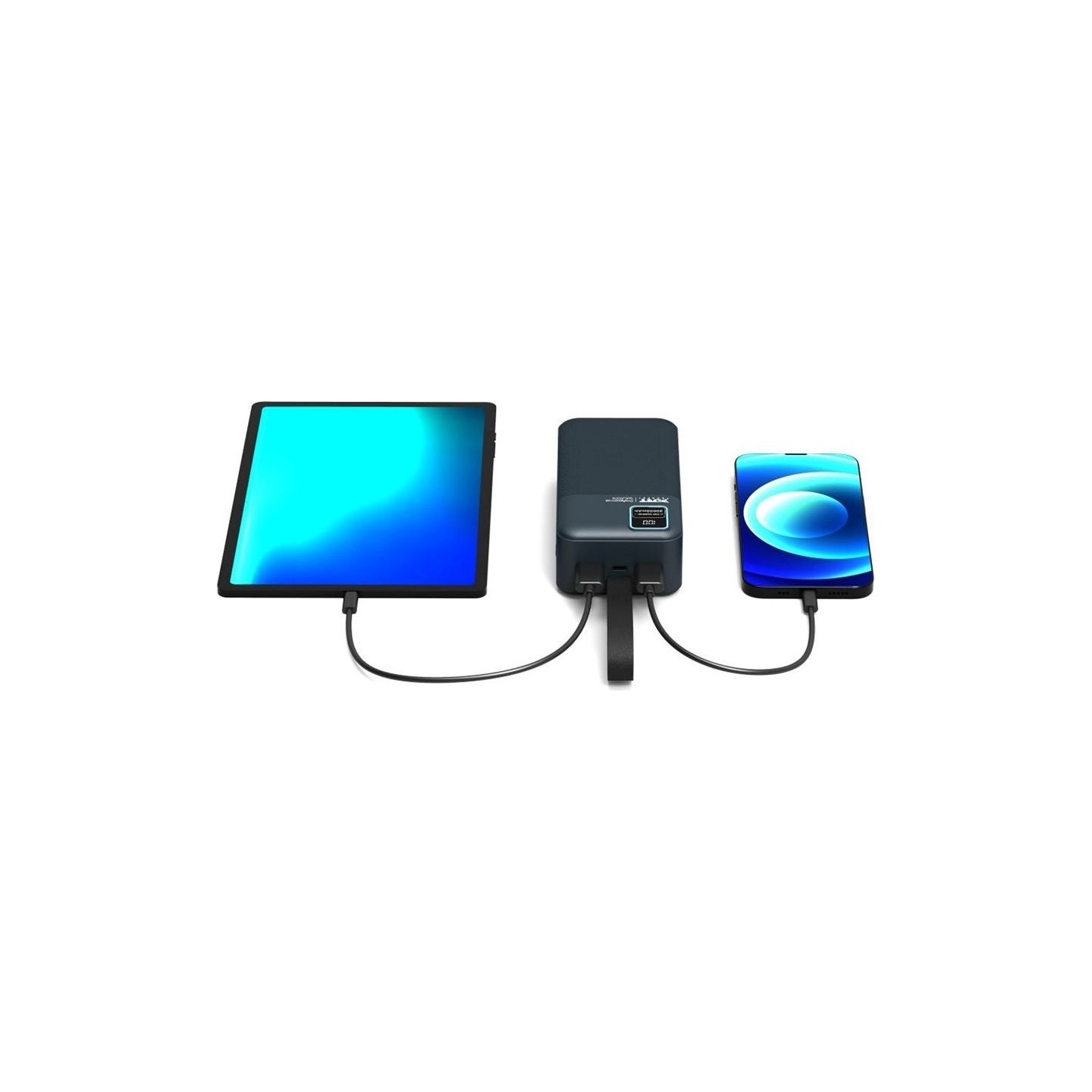 Port Connect External USB-C battery integrated lamp | 30000 mAh | Blue