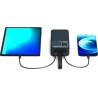 Port Connect External USB-C battery integrated lamp | 30000 mAh | Blue
