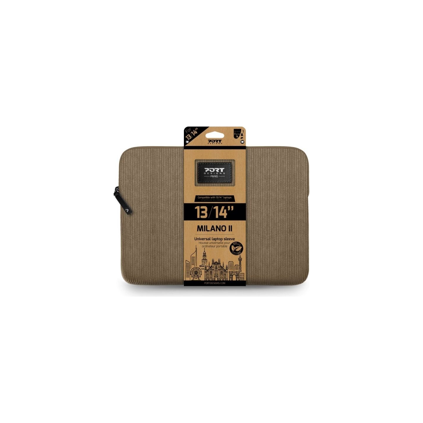 Port Designs MILANO II ECO | Fits up to size 13/14 " | Sleeve | Brown