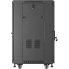 Lanberg 19-inch 18U floor-standing rack cabinet, 600x600, perforated door, LCD (flat-pack), black