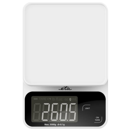 ETA Kitchen Scale | Popi 677090000 | Maximum weight (capacity) 5 kg | Graduation 1 g | Display type LCD | White