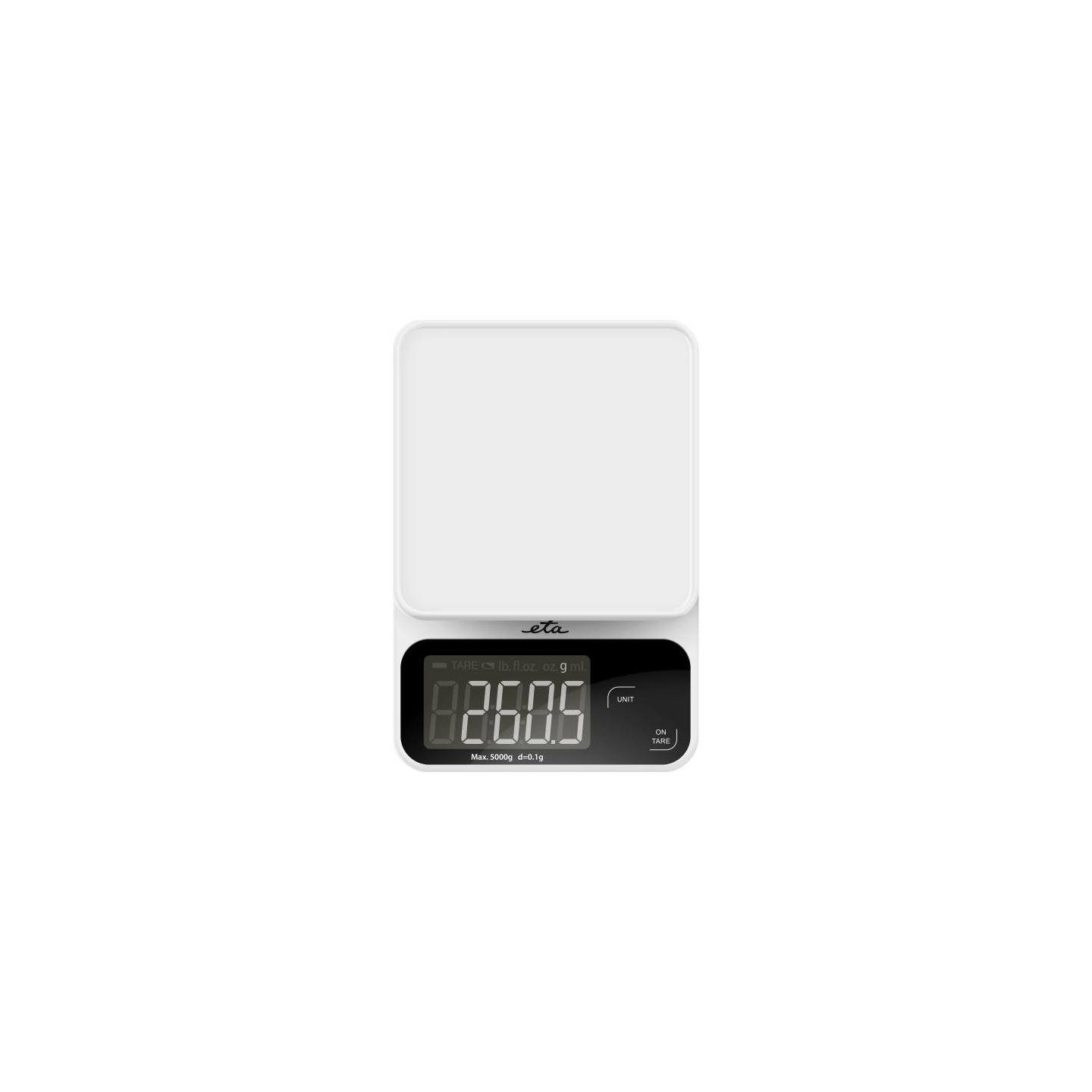 ETA Kitchen Scale | Popi 677090000 | Maximum weight (capacity) 5 kg | Graduation 1 g | Display type LCD | White