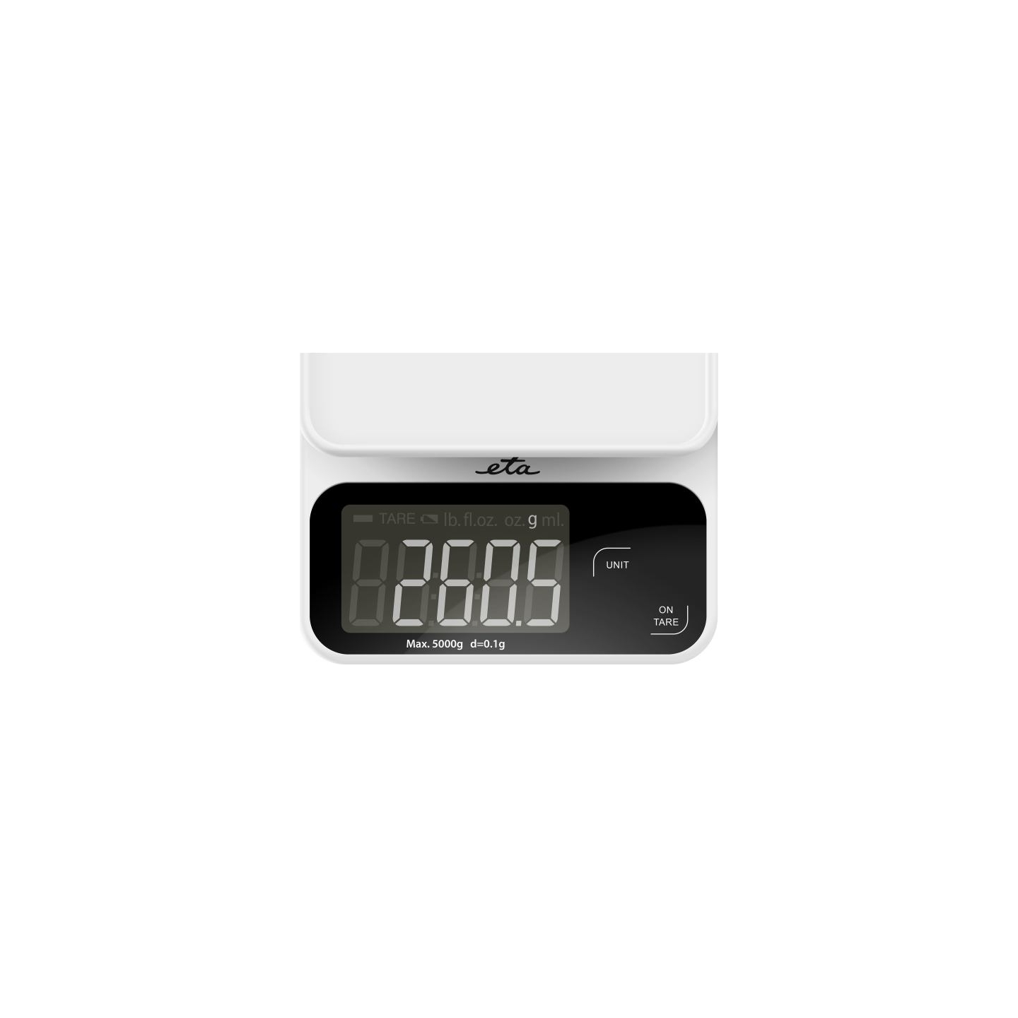 ETA Kitchen Scale | Popi 677090000 | Maximum weight (capacity) 5 kg | Graduation 1 g | Display type LCD | White