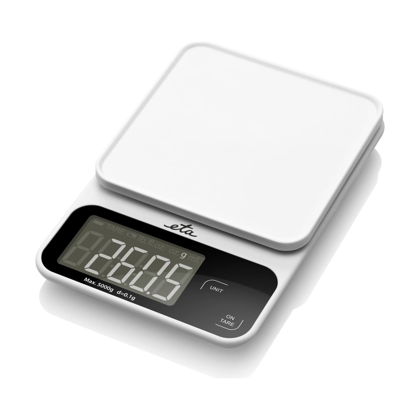 ETA Kitchen Scale | Popi 677090000 | Maximum weight (capacity) 5 kg | Graduation 1 g | Display type LCD | White