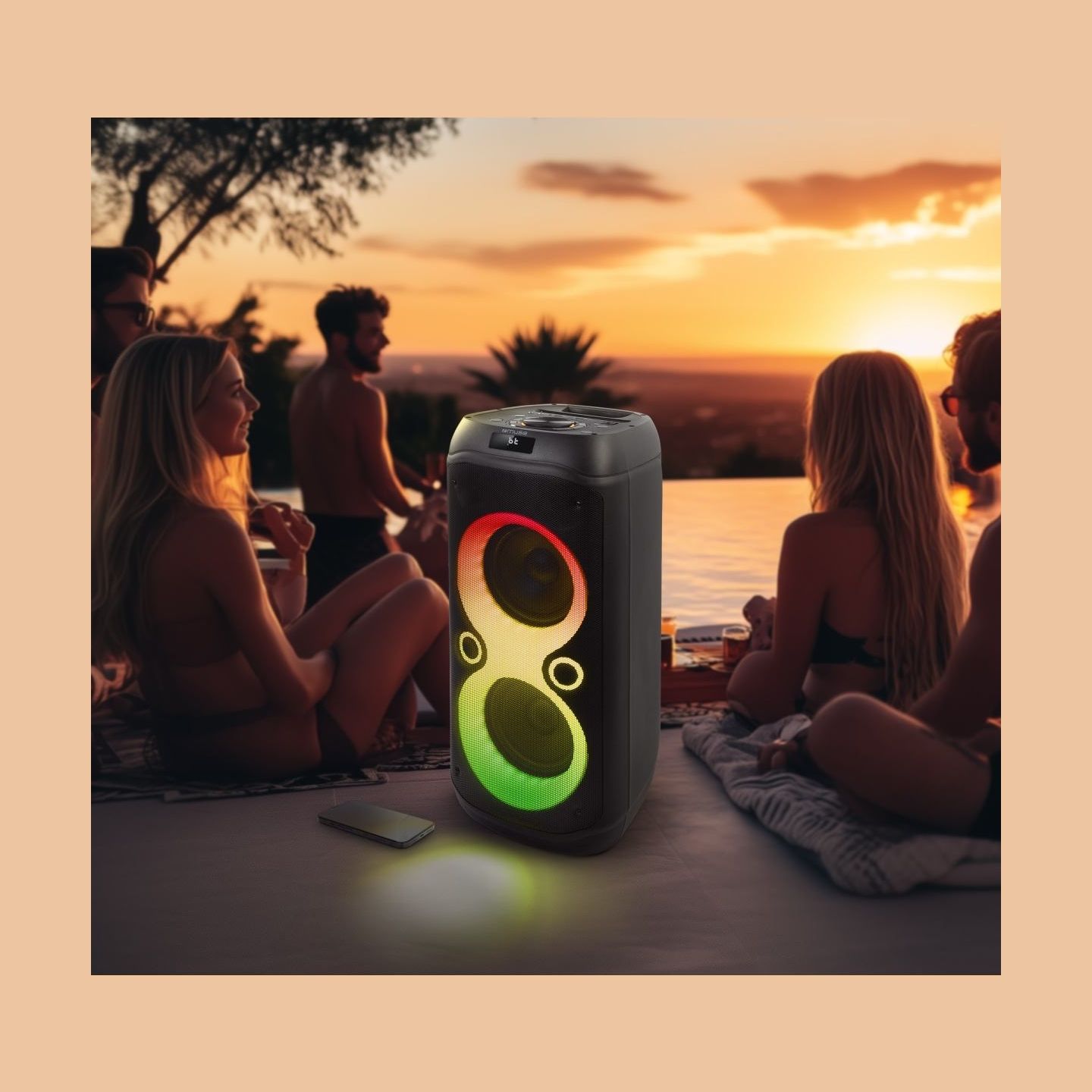 Muse | Party Box Speaker | M-1937 DJ | 600 W | Bluetooth | Wireless connection | Portable | Black