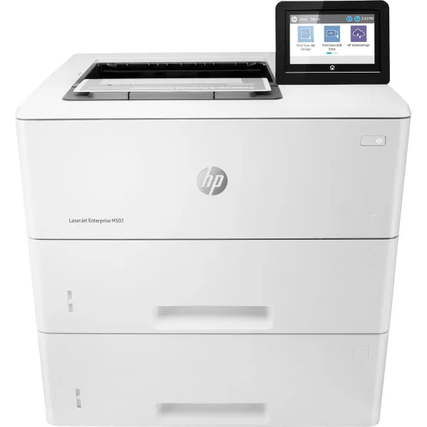 HP LaserJet Enterprise M507x Printer - A4 Mono Laser, Print, Automatic Document Feeder, Auto-Duplex, LAN, WiFi, 43ppm, 2000-7500