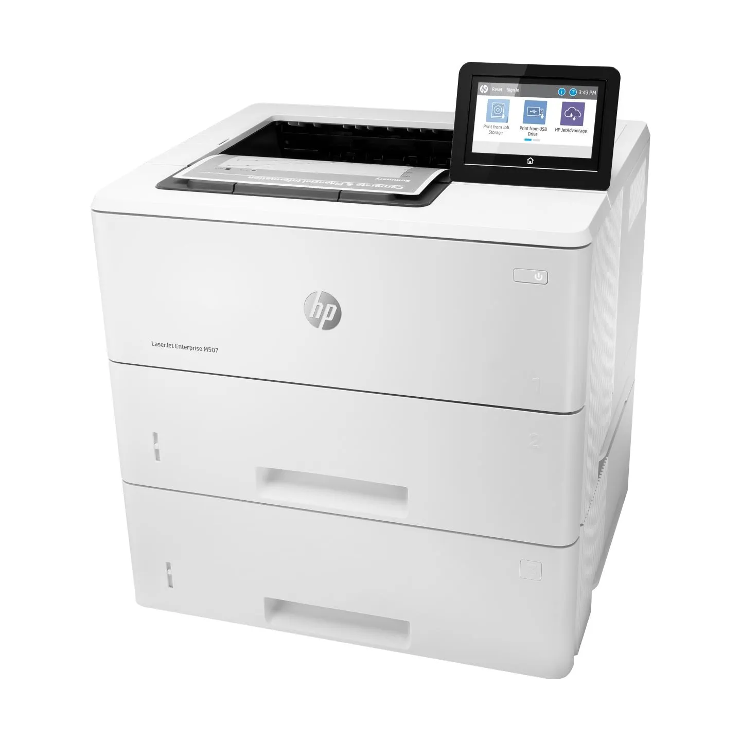 HP LaserJet Enterprise M507x Printer - A4 Mono Laser, Print, Automatic Document Feeder, Auto-Duplex, LAN, WiFi, 43ppm, 2000-7500