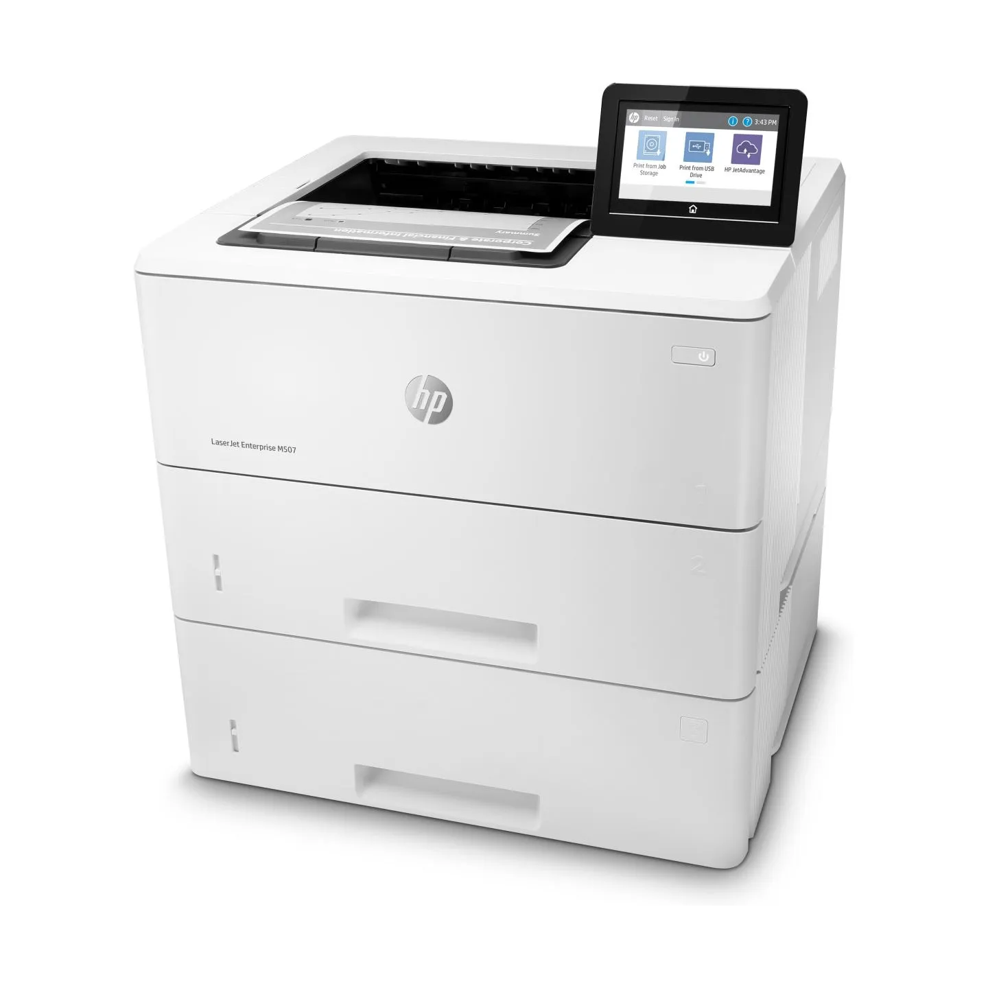 HP LaserJet Enterprise M507x Printer - A4 Mono Laser, Print, Automatic Document Feeder, Auto-Duplex, LAN, WiFi, 43ppm, 2000-7500