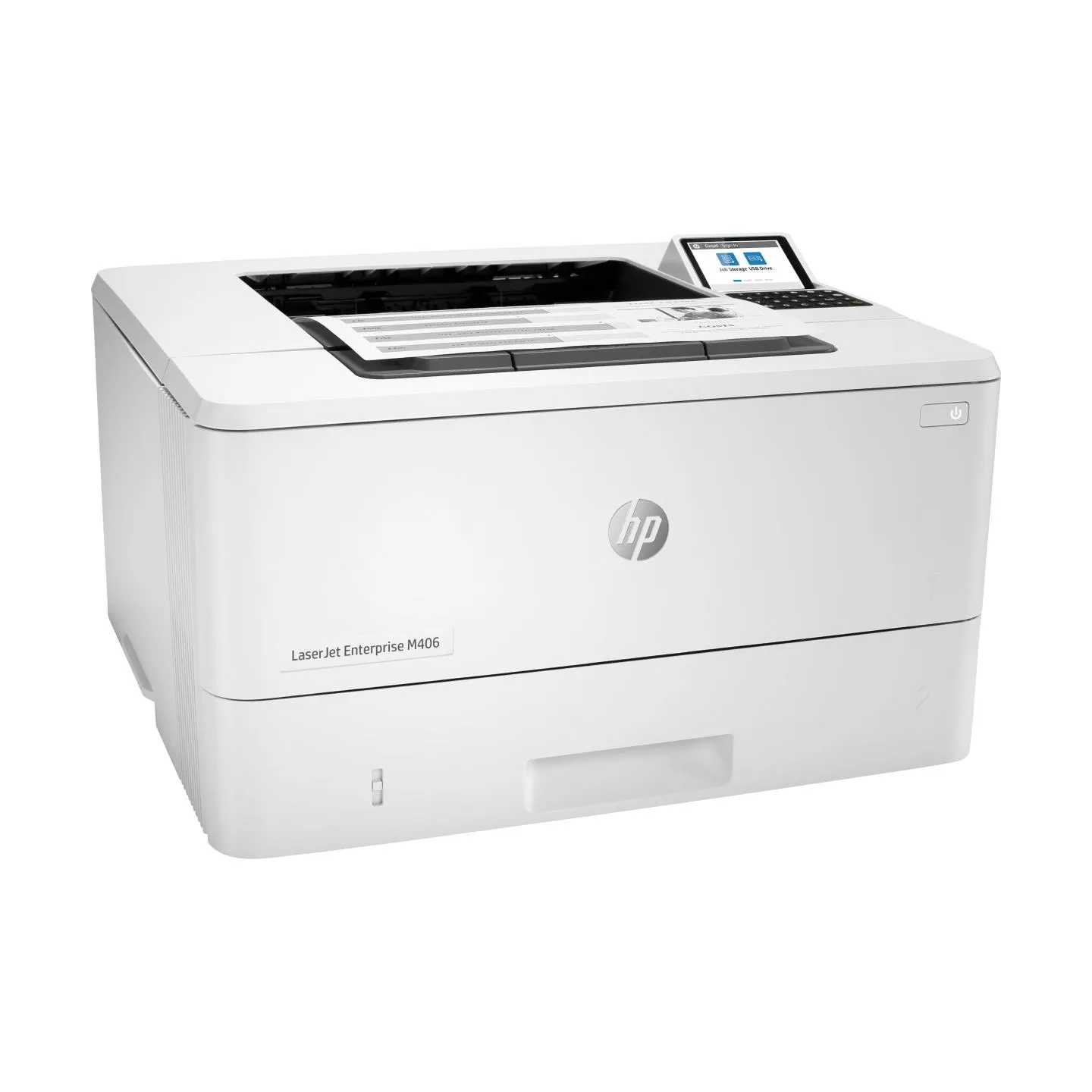 HP LaserJet Enterprise M406dn Printer - A4 Mono Laser, Print, Auto-Duplex, LAN, 38ppm, 900-4800 pages per month / 3PZ15A#B19