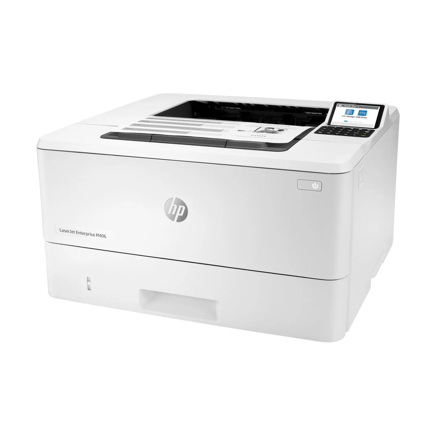 HP LaserJet Enterprise M406dn Printer - A4 Mono Laser, Print, Auto-Duplex, LAN, 38ppm, 900-4800 pages per month / 3PZ15A#B19
