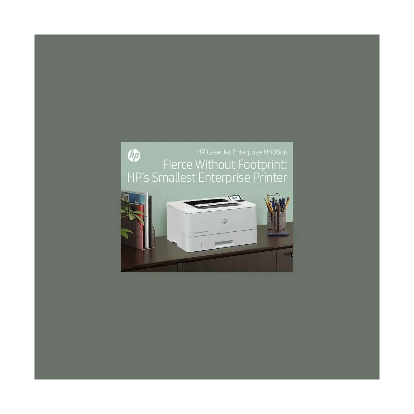 HP LaserJet Enterprise M406dn Printer - A4 Mono Laser, Print, Auto-Duplex, LAN, 38ppm, 900-4800 pages per month / 3PZ15A#B19