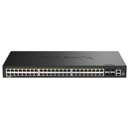D-Link Smart Managed Switch DGS-1530-52P/E 48 Ports GE PoE(30W) + 4 Ports 10G SFP+ 370W