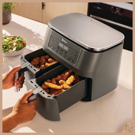 Ninja Double hot air fryer | DZ300EU | Power 2400 W | Capacity 7.6 L | Grey