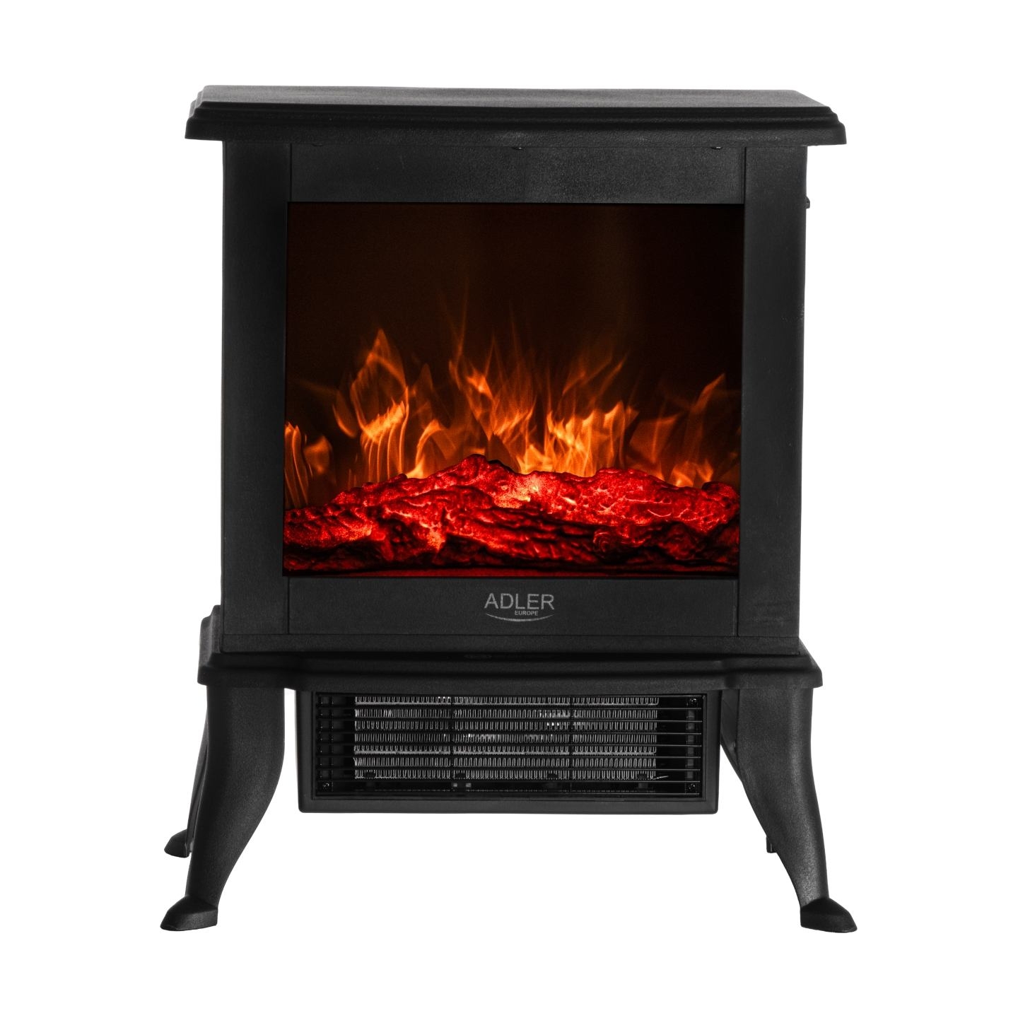Adler Electric Fireplace | AD 7754 | Ceramic | 1800 W | Number of power levels 2 | Black
