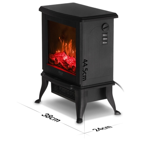 Adler Electric Fireplace | AD 7754 | Ceramic | 1800 W | Number of power levels 2 | Black