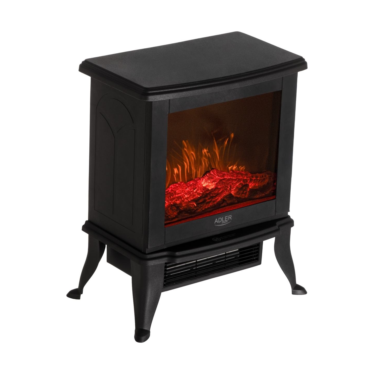 Adler Electric Fireplace | AD 7754 | Ceramic | 1800 W | Number of power levels 2 | Black