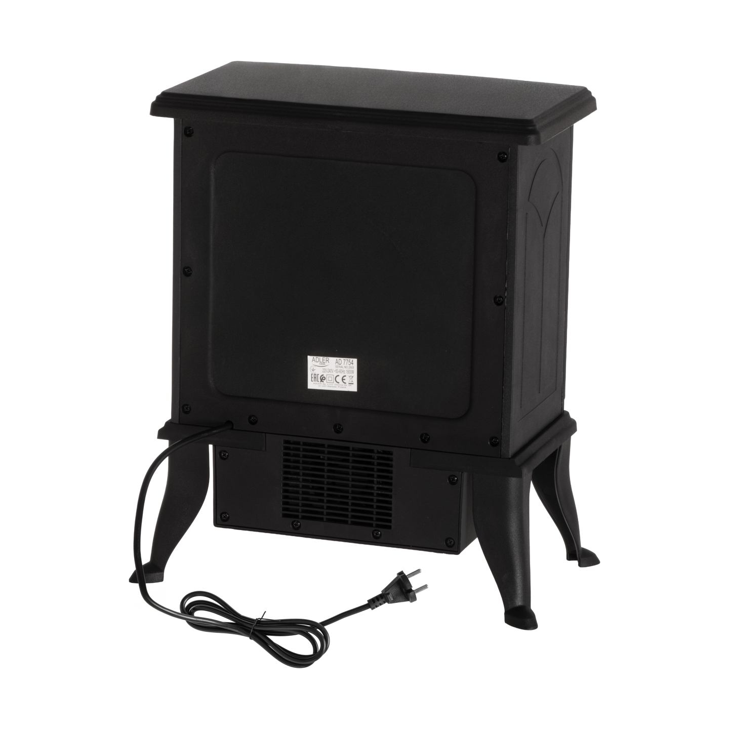 Adler Electric Fireplace | AD 7754 | Ceramic | 1800 W | Number of power levels 2 | Black