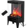 Adler LED electric fireplace with remote control | AD 7755 | Ceramic Heater | 2000 W | Number of power levels 2 | Black