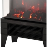 Adler LED electric fireplace with remote control | AD 7755 | Ceramic Heater | 2000 W | Number of power levels 2 | Black