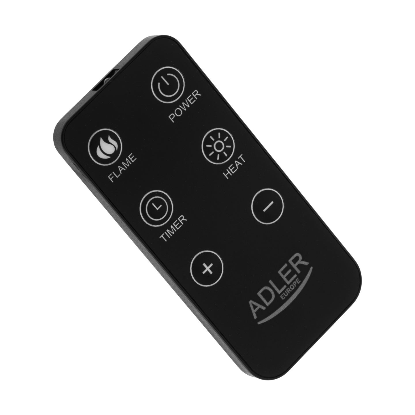 Adler LED electric fireplace with remote control | AD 7755 | Ceramic Heater | 2000 W | Number of power levels 2 | Black