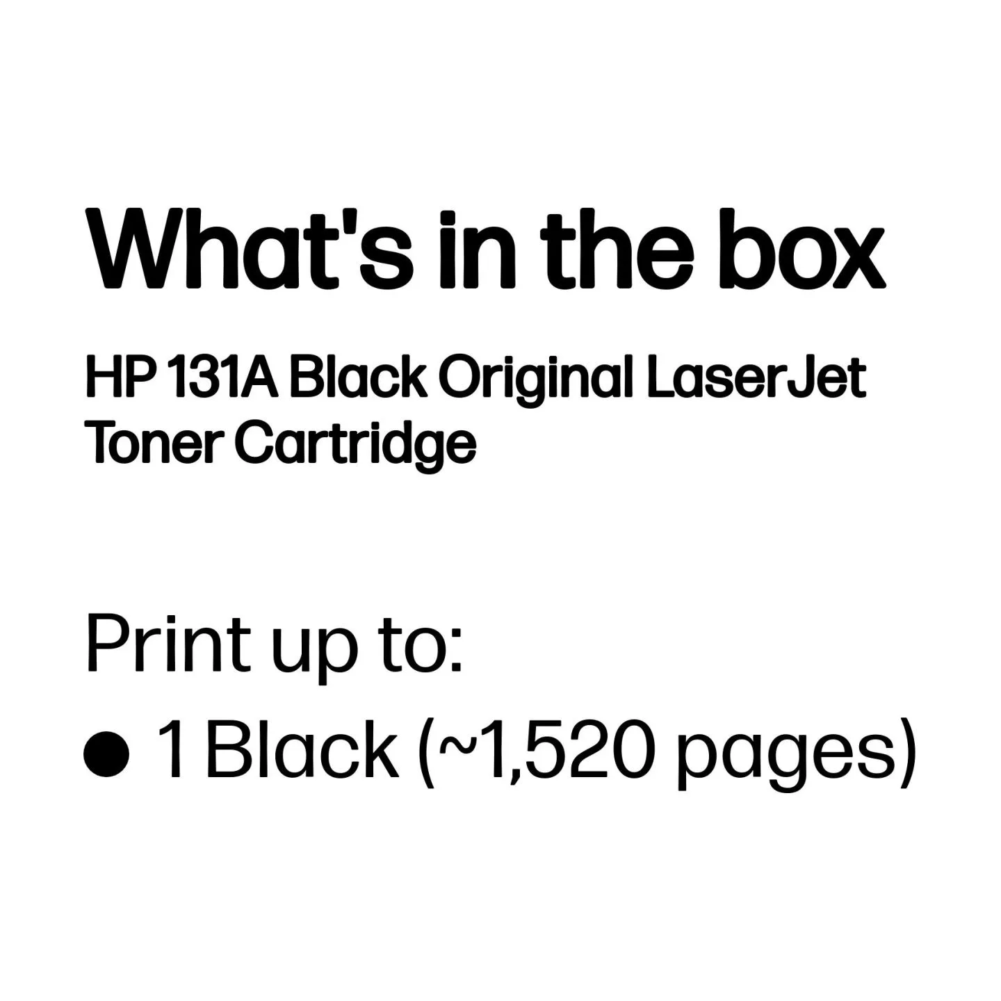 HP 131A Black Toner 1.6k pages