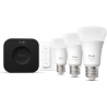 Philips Hue Starter set: 3 smart E27 bulbs, dimmer switch, Hue Bridge Pro | E27 | White and colored light