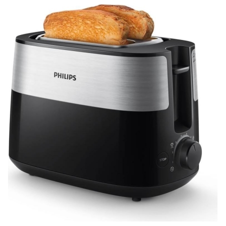 Philips Daily Collection Toaster HD2516/90, Black / HD2516/90