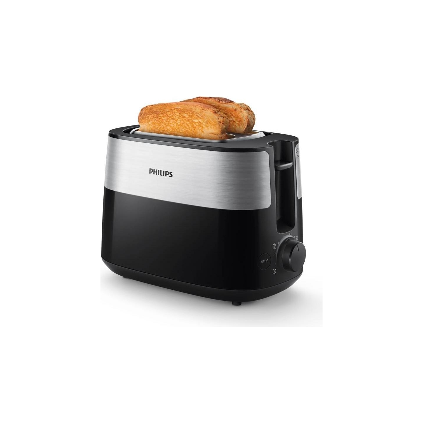 Philips Daily Collection Toaster HD2516/90, Black / HD2516/90