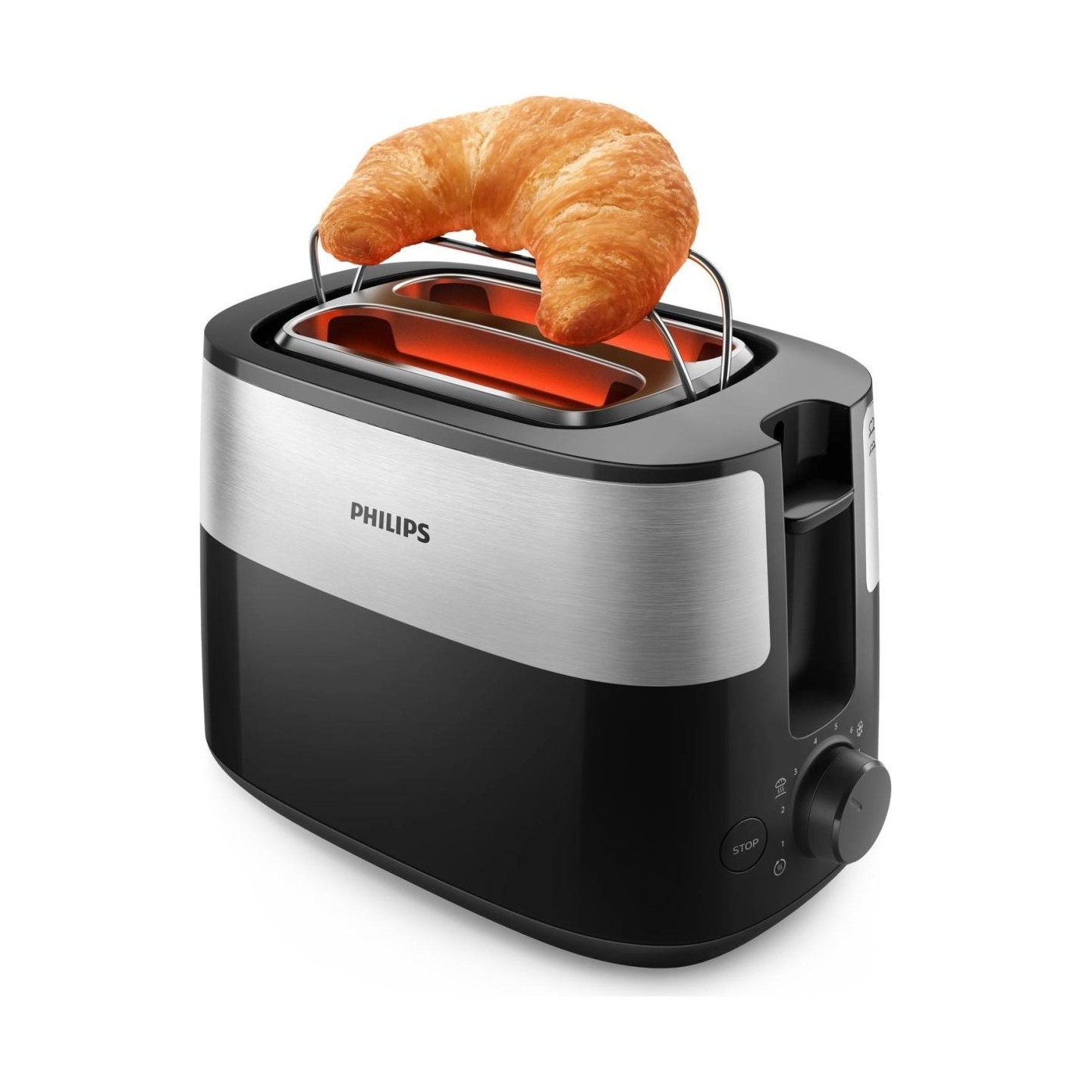 Philips Daily Collection Toaster HD2516/90, Black / HD2516/90