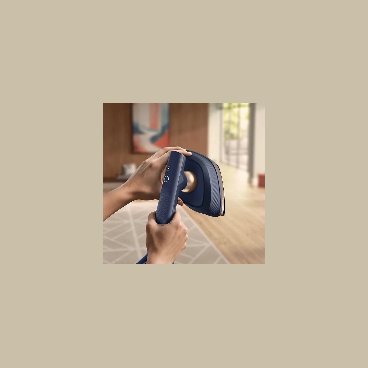 Philips Steam Iron with Soft Board | OneTurn GC215/20 | Steam Iron | 1800 W | Water tank capacity 200+300 ml | Continuous steam 