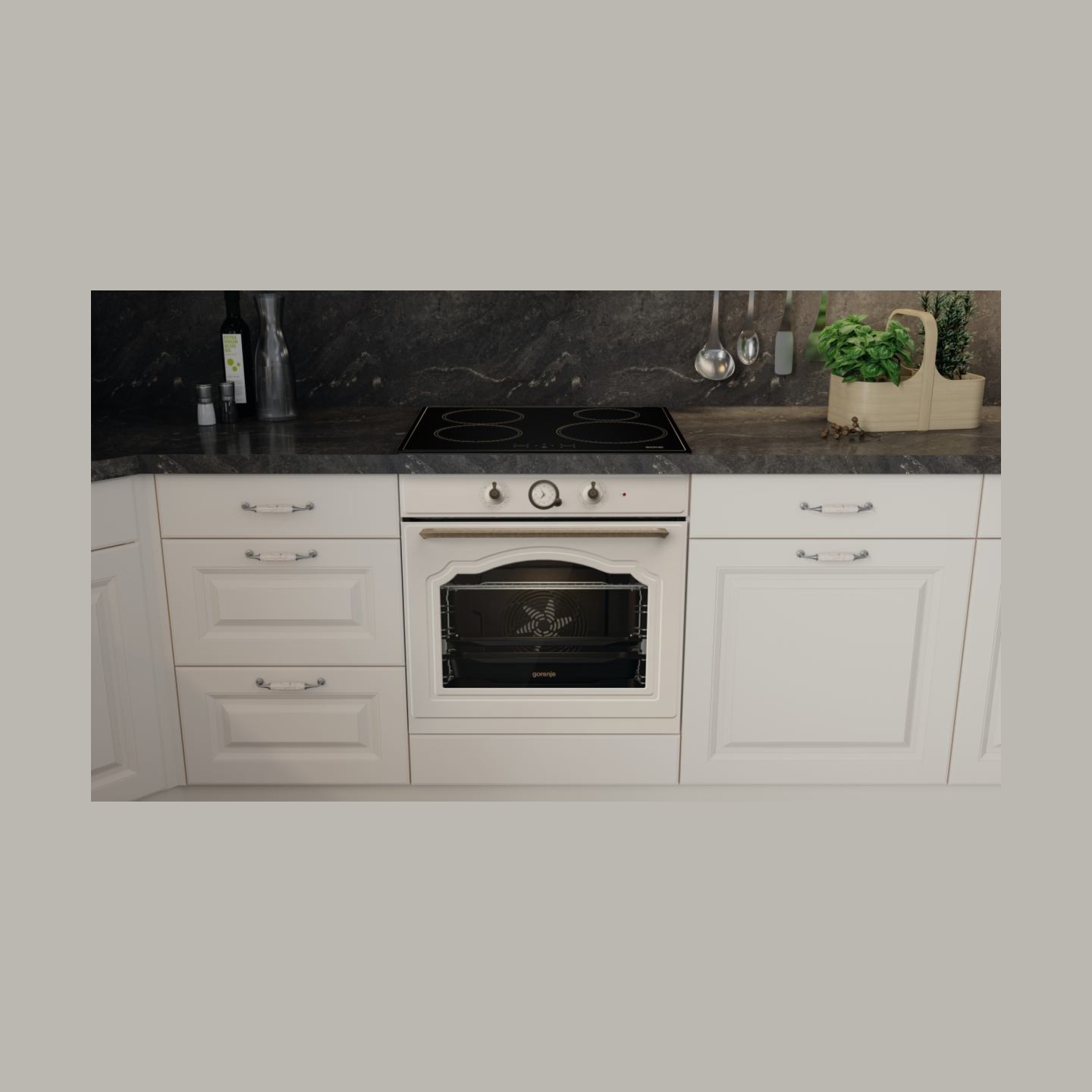 Gorenje Oven | BOS67372CLI | 77 L | Multifunctional | AquaClean | Mechanical | Steam function | Height 59.5 cm | Width 59.5 cm |