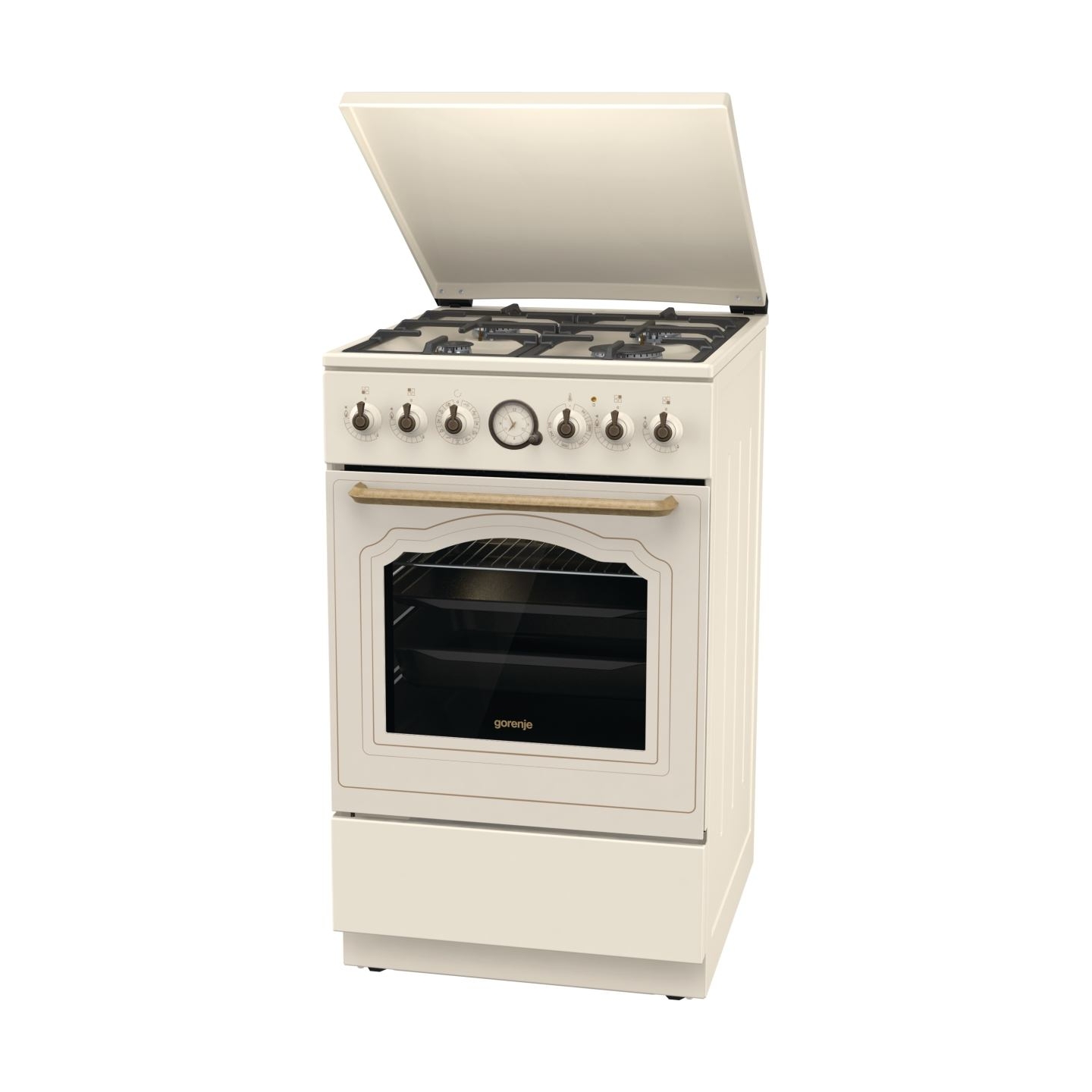 Gorenje Cooker | GKS5B70CLI | Hob type Gas | Oven type Electric | Sandy | Width 50 cm | Depth 59.4 cm | 70 L
