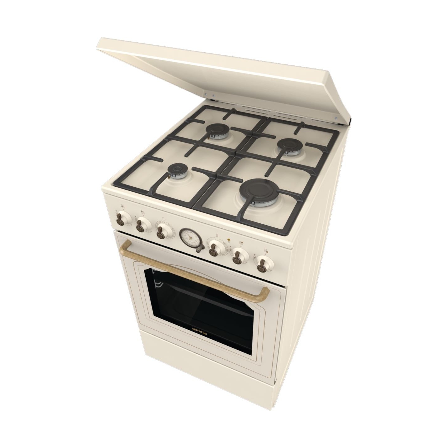 Gorenje Cooker | GKS5B70CLI | Hob type Gas | Oven type Electric | Sandy | Width 50 cm | Depth 59.4 cm | 70 L