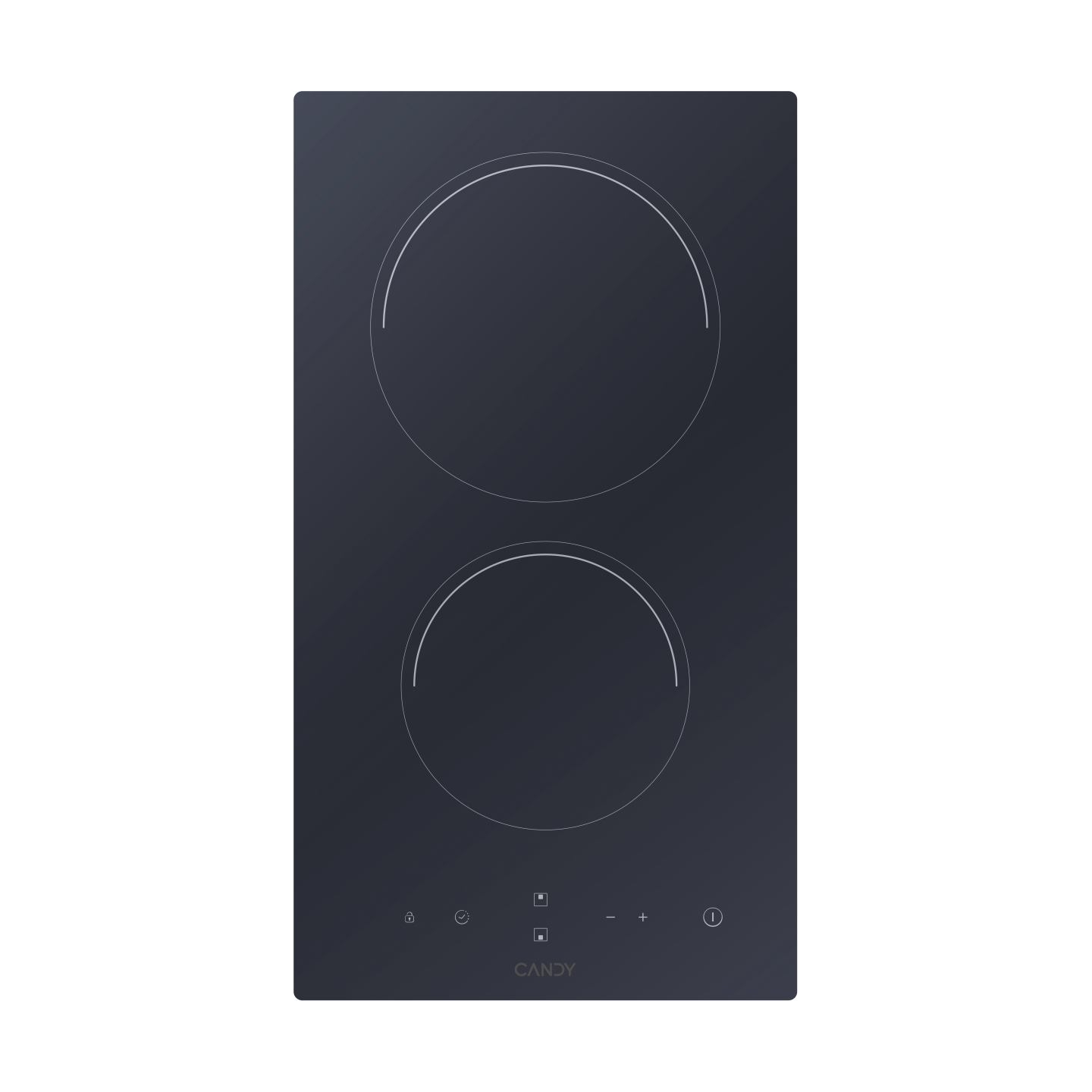 Candy Ceramic Domino Hob CDH30, 2 cooking zones, Width 28.8 cm, Black color / CDH30