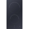 Candy Ceramic Domino Hob CDH30, 2 cooking zones, Width 28.8 cm, Black color / CDH30