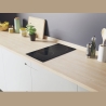 Candy Ceramic Domino Hob CDH30, 2 cooking zones, Width 28.8 cm, Black color / CDH30