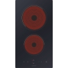 Candy Ceramic Domino Hob CDH30, 2 cooking zones, Width 28.8 cm, Black color / CDH30
