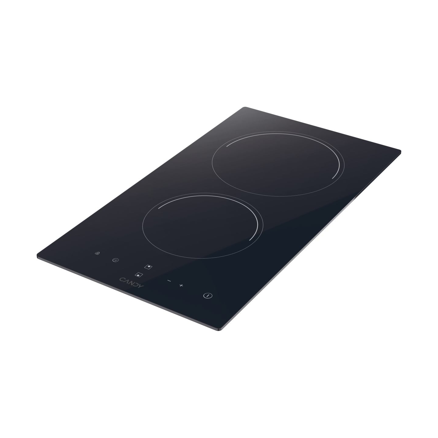 Candy Ceramic Domino Hob CDH30, 2 cooking zones, Width 28.8 cm, Black color / CDH30