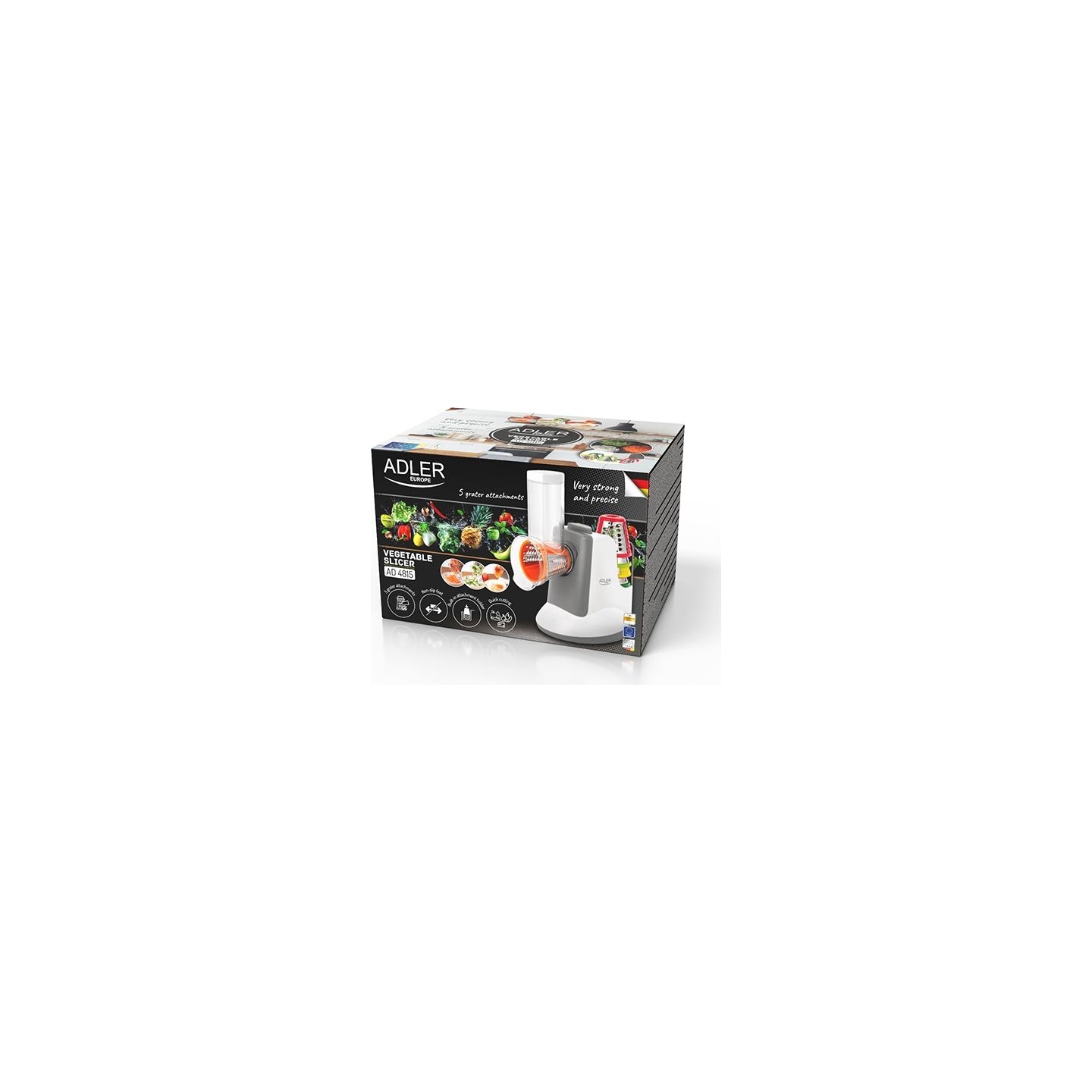 Adler | Vegetable Slicer | AD 4815 | White/Grey | 150 W