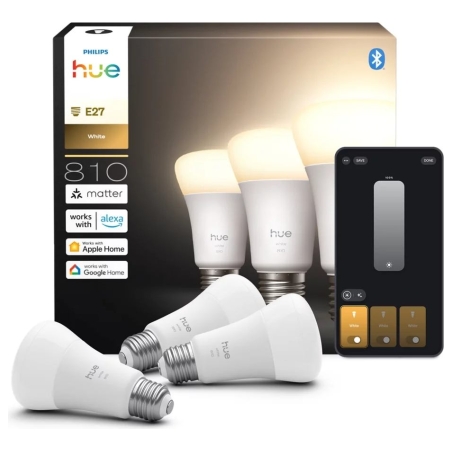Philips Hue W 810 A60 3P EU | E27 | 7 W | Soft white light