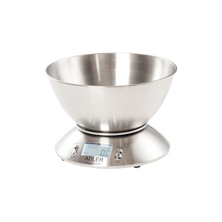 Adler | Kitchen scales | AD 3134 | Maximum weight (capacity) 5 kg | Graduation 1 g | Stainless steel