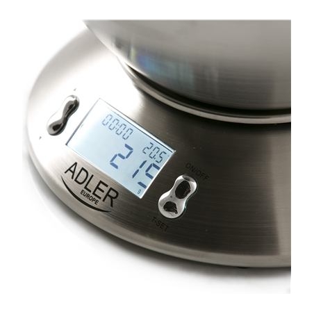 Adler | Kitchen scales | AD 3134 | Maximum weight (capacity) 5 kg | Graduation 1 g | Stainless steel