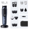 Braun Hair Trimmer | All-in-One Series 7 AIO7580 | Cordless | Wet & Dry | Number of length steps 14 | Blue/Black