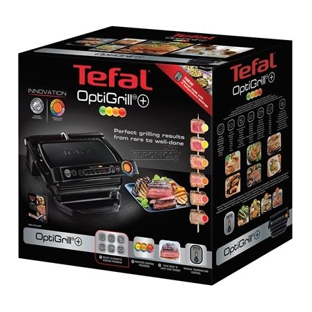 Tefal | OptiGrill+ | GC712834 | Contact grill | 2000 W | Black