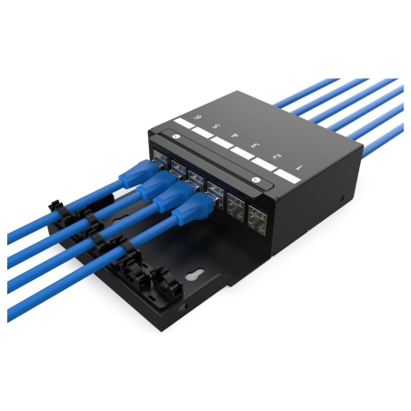 Digitus Consolidation point box, 6-port Keystone modules with intelligent cable manager | DN-93708-6
