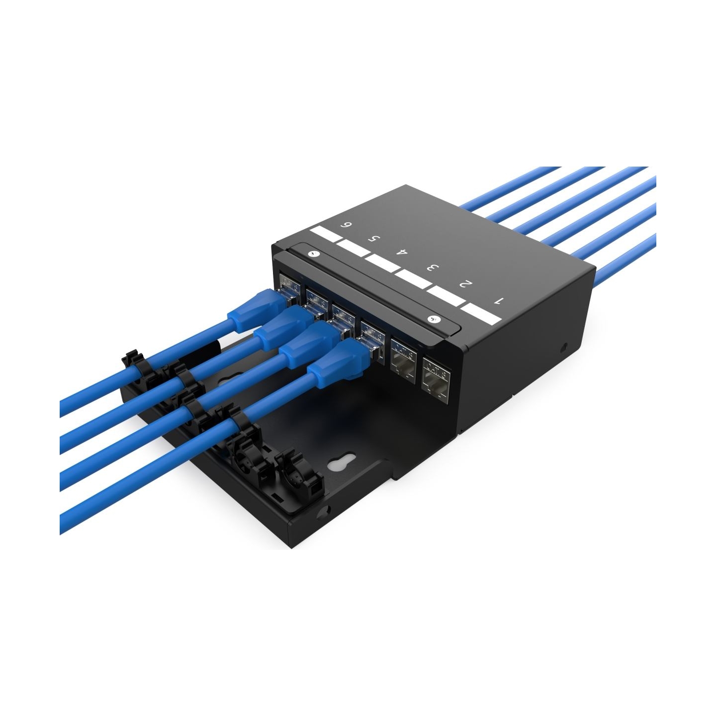 Digitus Consolidation point box, 6-port Keystone modules with intelligent cable manager | DN-93708-6