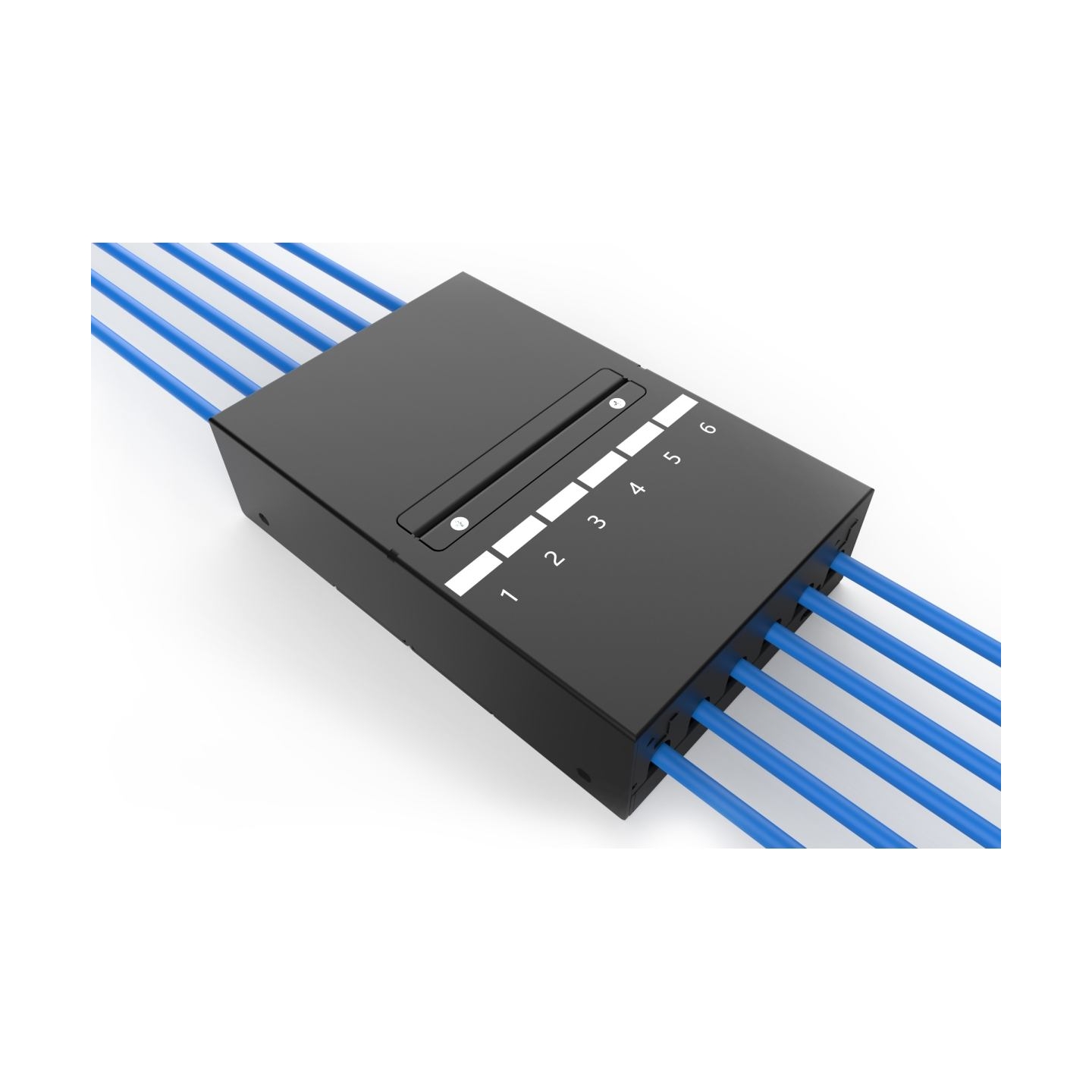 Digitus Consolidation point box, 6-port Keystone modules with intelligent cable manager | DN-93708-6