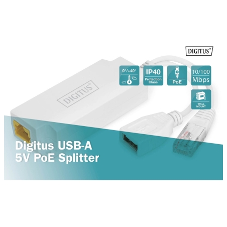 Digitus | USB-A 5V PoE Splitter | DN-95208