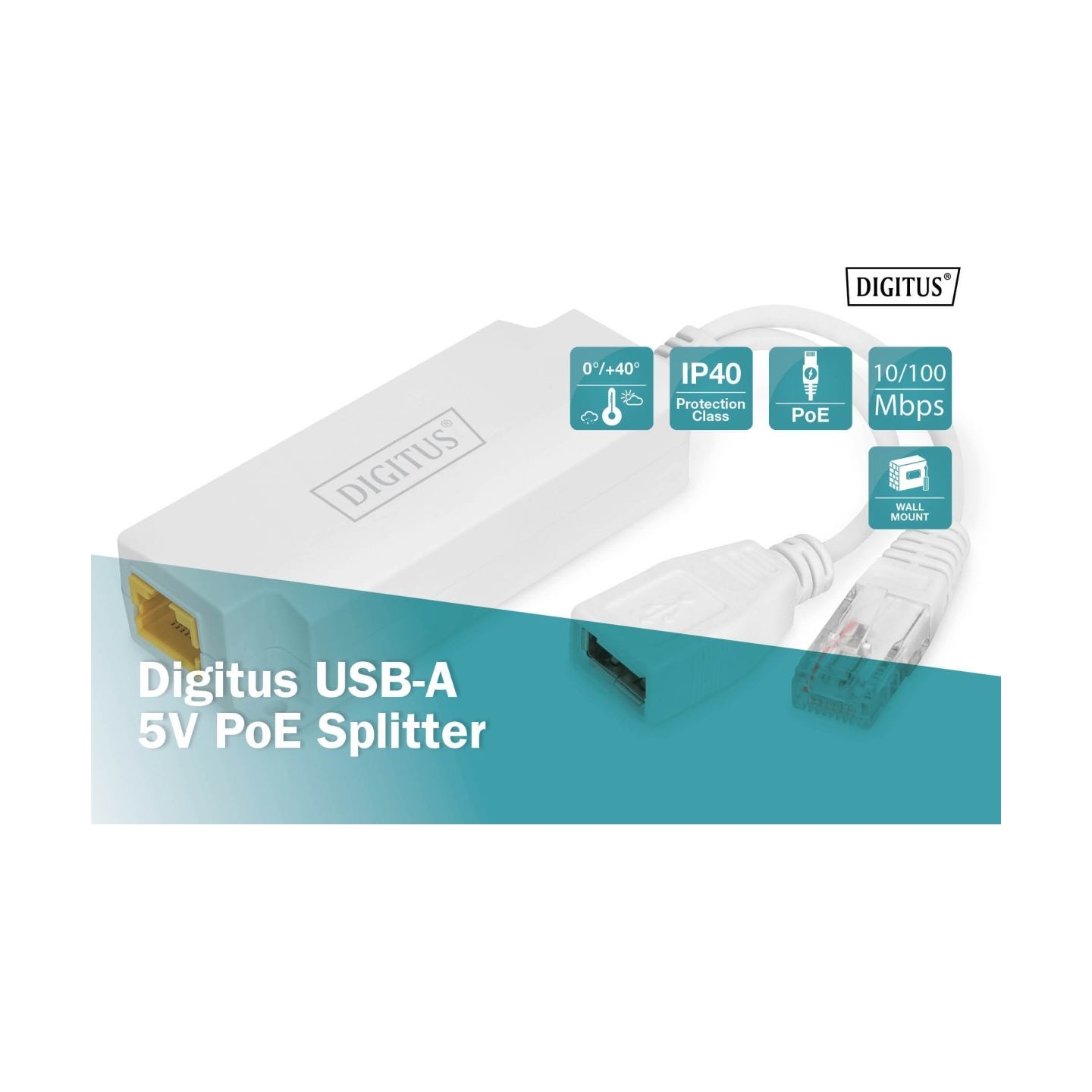 Digitus | USB-A 5V PoE Splitter | DN-95208